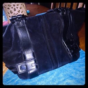 Michael Kors Black Suede Over the Shoulder Purse
